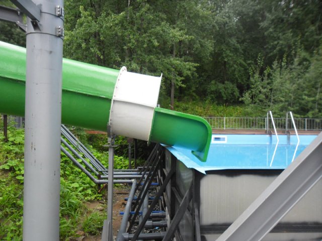 Монтаж водных горок База Отдыха "Чайка" г. Сарапул